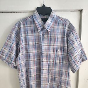 Vintage Men's Collared Shirt- AWESOME plaid material